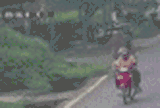 Camera ghi cảnh xe máy đi ngược chiều đối đầu xe đạp, vài giây sau tài xế rơi xuống mương