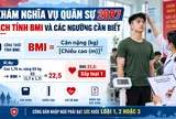 Khám nghĩa vụ quân sự 2027: BMI bao nhiêu thì đạt tiêu chuẩn?