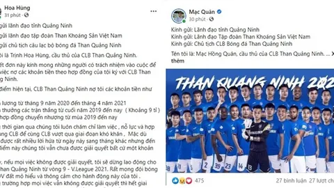 Nợ lương, thưởng ròng rã 8 tháng, dàn sao đội bóng Than Quảng Ninh đình công, đòi huỷ hợp đồng