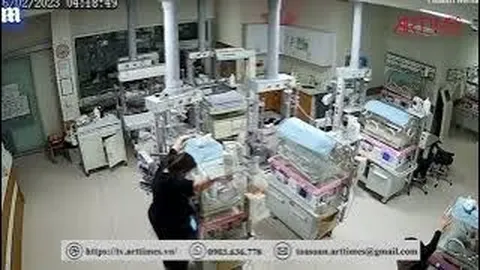 Đốn tim với hình ảnh nữ y tá lao vào phòng chăm sóc đặc biệt bảo vệ trẻ sơ sinh giữa trận động đất