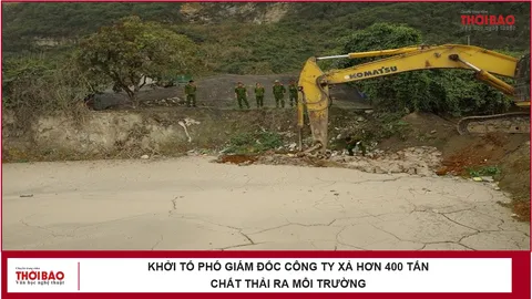 Khởi tố phó giám đốc công ty xả hơn 400 tấn chất thải ra môi trường