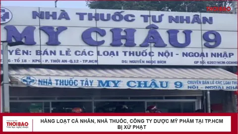 Hàng loạt cá nhân, nhà thuốc, công ty dược mỹ phẩm tại TP.HCM bị xử phạt
