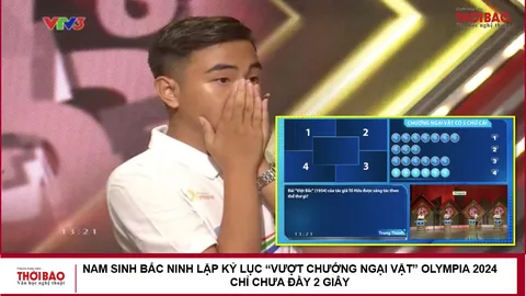 Nam sinh Bắc Ninh lập kỷ lục “Vượt chướng ngại vật” Olympia 2024 chỉ chưa đầy 2 giây