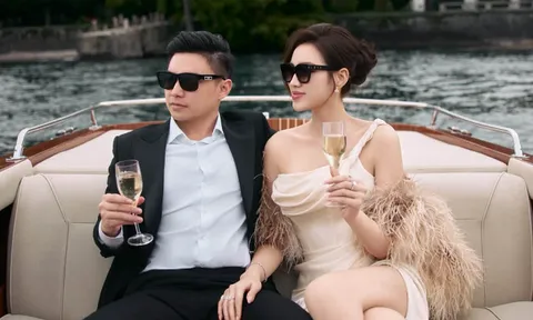 Một năm về chung nhà của Hoa hậu Đỗ Thị Hà và thiếu gia Sơn Hải: Chồng kín tiếng nay thường xuyên xuất hiện bên vợ