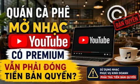 Mở nhạc YouTube trong quán cà phê: Có Premium vẫn chưa chắc “thoát” tiền bản quyền
