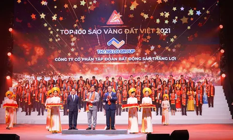 Tập đoàn Thắng Lợi đoạt giải thưởng Top 100 Sao Vàng Đất Việt 2021