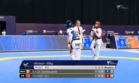 Địa chấn: Nữ võ sĩ taekwondo Việt Nam đánh bại nhà vô địch thế giới