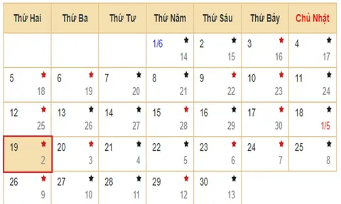 Xem lịch âm hôm nay 19/06 - Tra cứu âm lịch hôm nay ngày 2/5/2023 là ngày tốt hay xấu? Lịch vạn niên 19/6/2023