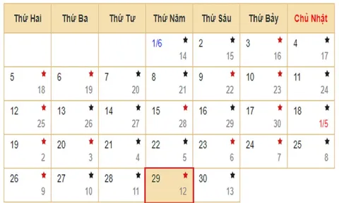 Xem lịch âm hôm nay 29/06 - Tra cứu âm lịch hôm nay ngày 12/5/2023 là ngày tốt hay xấu? Lịch vạn niên 29/6/2023