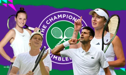 Xác định 8 tay vợt đơn nam và nữ vào bán kết Wimbledon 2023