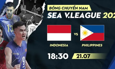 Trực tiếp bóng chuyền nam SEA V.League 2023: Indonesia vs Philippines, 18h30 ngày 21/7