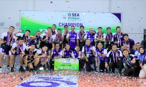 Bóng chuyền nam Indonesia vô địch chặng 1 SEA V.League 2023 trên sân nhà