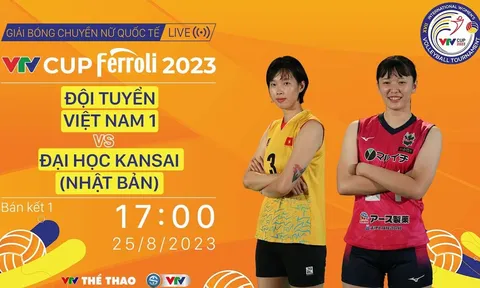 Trực tiếp bán kết 1 bóng chuyền nữ VTV Cup: Việt Nam 1 vs Nhật Bản, 17h00 ngày 25/8