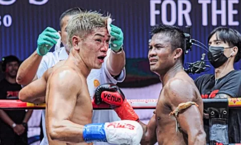 Húc vỡ đầu đối thủ, 'Thánh Muay' Buakaw Banchamek vẫn nhận kết quả hòa