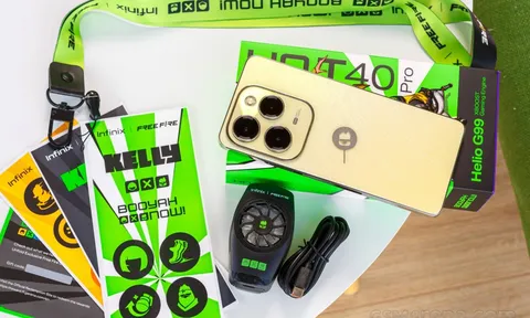 Mở hộp Infinix Hot 40 Pro Free Fire Edition: Gaming phone thiết kế đẹp như iPhone 15 Pro Max