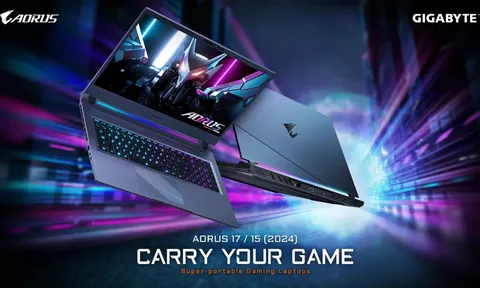 Gigabyte ra mắt bộ đôi laptop gaming Aorus 15 và Aorus 17 với CPU Intel Core Ultra 7