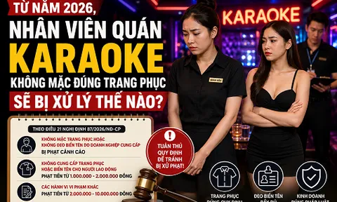 Từ năm 2026, nhân viên quán karaoke không mặc đúng trang phục sẽ bị xử lý thế nào?