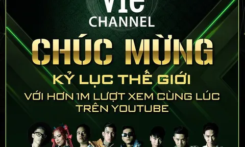 Rap Việt lập kỷ lục thế giới với hơn 1 triệu lượt xem cùng lúc trên YouTube cho đêm công bố Quán quân