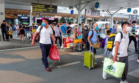 Khách leo 4 tầng lầu đón xe công nghệ tại sân bay Tân Sơn Nhất