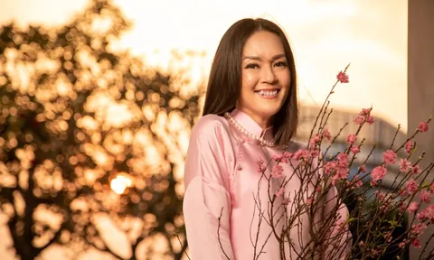Á hậu Thanh Uyên rạng rỡ trong bộ ảnh đón xuân