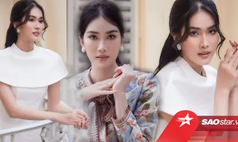 Á hậu Phương Anh ghi 10 điểm thanh lịch khi hóa nàng thơ dịu dàng e ấp