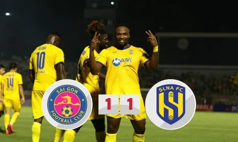 Văn Đức dính chấn thương, SLNA hòa đáng tiếc trước Sài Gòn FC