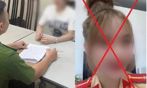 Xử lý người phụ nữ mặc quần áo công an đăng Tiktok "câu like"