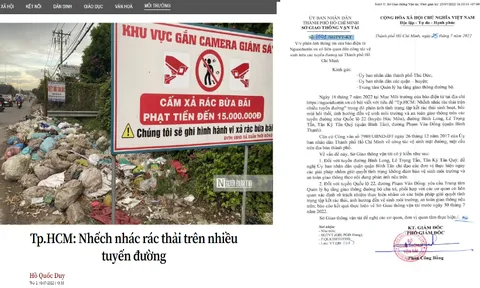 Sở GTVT Tp.HCM ra “tối hậu thư” xử lý rác thải sau phản ánh của Người Đưa Tin