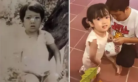Đặt ảnh thơ ấu của Trường Giang bên con gái, dân mạng tìm ra điều bất ngờ