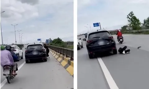 Xác minh vụ người phụ nữ bám trên cửa xe Mazda CX5