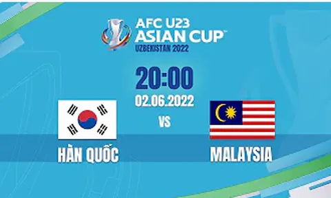Trực tiếp bóng đá: U23 Hàn Quốc gặp U23 Malaysia