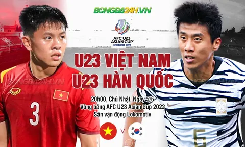 Trực tiếp bóng đá 20h ngày 5/6: U23 Việt Nam đấu U23 Hàn Quốc