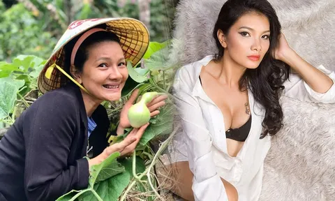 Không nhận ra 'nữ hoàng cảnh nóng' một thời Kiều Trinh hậu về quê làm nông dân