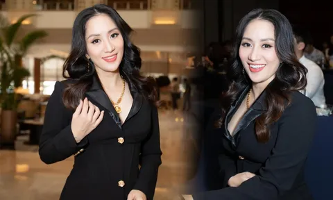 Cận cảnh nhan sắc đáng ngưỡng mộ của mẹ bầu Khánh Thi ở tuổi 41