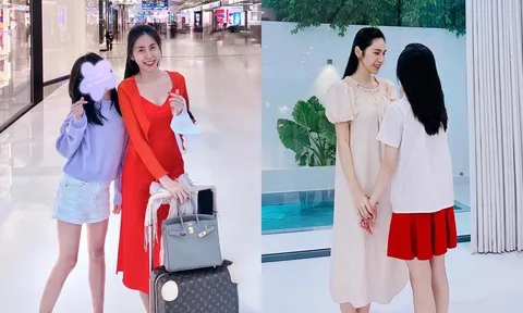 Con gái chưa bao giờ lộ mặt của Thủy Tiên và Công Vinh, gây chú ý với chiều cao nổi bật