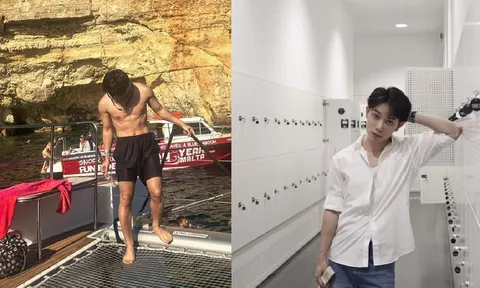 Cận cảnh cơ bụng cuồn cuộn, săn chắc chưa từng khoe của Trúc Nhân