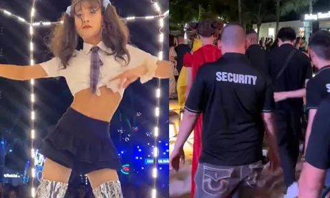 Xuất hiện ở Hạ Long làm dancer, Khải Cà Khịa được vệ sĩ hộ tống như sao hạng A 