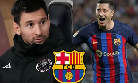 Messi bị Lewandowski vượt mặt tại Barca
