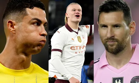 Ghi 5 bàn, Haaland chính thức sánh ngang với Messi và Ronaldo