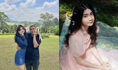 Chụp ảnh cùng bố, ái nữ nhà MC Quyền Linh phổng phao, sở hữu chiều cao nổi bật