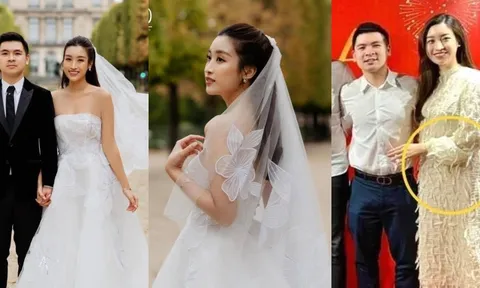 Loạt ảnh gây chú ý của Đỗ Mỹ Linh và chồng giữa tin đồn mang thai con đầu lòng
