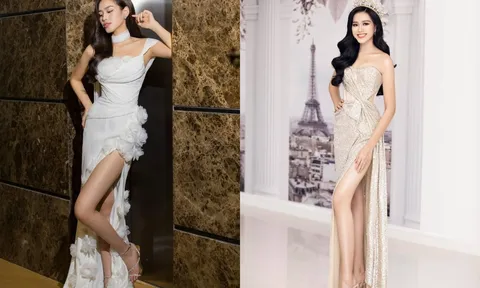 Đỗ Thị Hà diện váy xẻ sâu hun hút khoe đôi chân dài nhất nhì showbiz