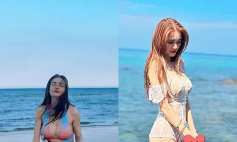 Em gái Công Vinh diện đồ 2 mảnh khoe dáng bên bãi biển hot không kém Ngọc Trinh 