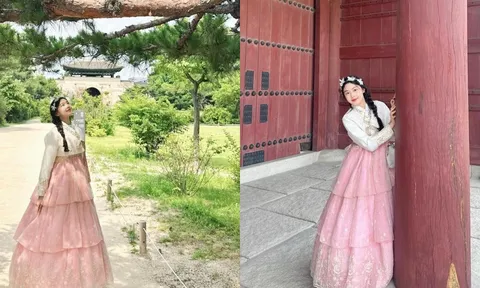 Ái nữ nhà MC Quyền Linh khoe nhan sắc trong veo với trang phục Hanbok