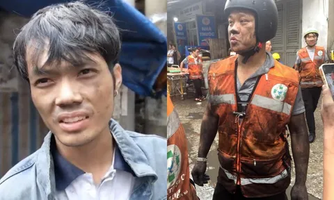 Những người hùng thầm lặng trắng đêm cứu người mắc kẹt trong đám cháy chung cư mini ở Hà Nội