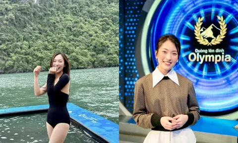 MC Khánh Vy 'Đường lên đỉnh Olympia' khoe dáng với đồ một mảnh