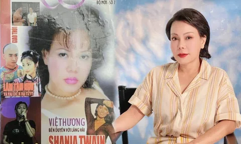 Việt Hương bất ngờ khui lại hình họa báo từ 25 năm trước, khoe nhan sắc thuở thanh xuân