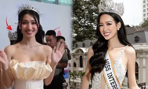 Hoa hậu Bảo Ngọc ghi điểm 10 thanh lịch với hành động cực đẹp sau lưng Phương Nhi