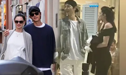 Vợ chồng Song Joong Ki bị 'tóm sống' khoảnh khắc hâm nóng tình cảm, biểu cảm của nam diễn viên gây chú ý