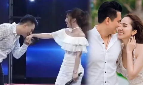 Không còn giấu giếm, Việt Anh và Quỳnh Nga công khai thể hiện tình cảm cho nhau trên truyền hình